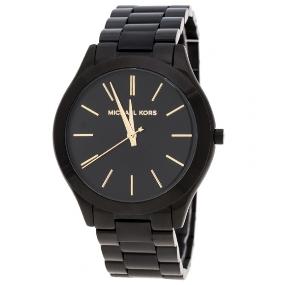Michael Kors Unisex Slim Runway Black-Tone Stainless Steel Bracelet Watch 42mm - Picture 9 of 11